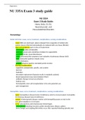 NU 335A Exam 3 study guide