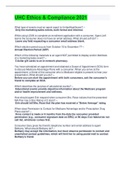 UHC Ethics & Compliance 2021 Questions And Answers&semi; Score an A