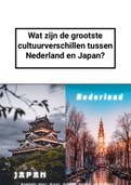 Maatschappijleer verslag: Cultuur verschillen tussen Nederland en Japan