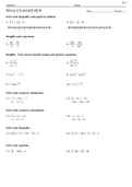 algebra 1 final exam pdf, Algebra-1-FINAL-EXAM-REVIEW, Solve each inequality and graph its solution, algebra 1 final exam 2022 2021 2023