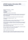 AFOQT Aviation Information With Complete Solution
