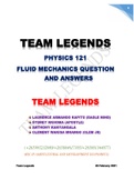 Fluid Mechanics Questions And Model Answers - Physics 121