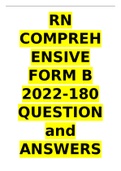 ATI RN COMPREHENSIVE FORM B 2022-180 QUESTIONS and ANSWERS