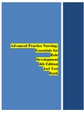 Advanced Practice Nursing &colon; Essentials for Role Development 4th Edition Joel Test Bank