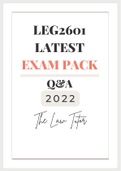 LEG2601 Exam Pack - Questions and Answers which are detailed For Year 2022 (Latest Pack available)