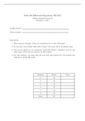 Exam (elaborations) MATH 302 Differential Equations (MATH302) 