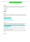 Exam (elaborations) Fundamentals Final Review NUR 1022C (NUR1022C) 