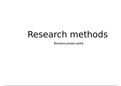 AQA A-LEVEL PSYCHOLOGY RESEARCH METHODS REVISION POWERPOINT