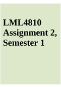 LML4810 Assignment 2, Semester 1