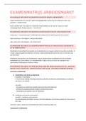 Examenmatrijs Arbeidsmarkt&comma; Re-integratie en Scholing