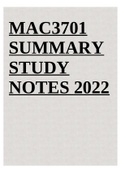 MAC3701 SUMMARY STUDY NOTES 2022