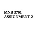 MNB3701 ASSIGNMENT 2