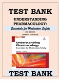 TEST BANK UNDERSTANDING PHARMACOLOGY: ESSENTIALS FOR MEDICATION SAFETY 2ND EDITION BY WORKMAN & LACHARITY ISBN- 9781455739769  This is a Test Bank Consists of Study Questions and solutions to help you study and prepare better for your Exams