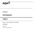 AQA Psychology A Level 2021 Paper 3 MS