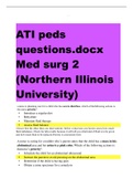 Medical Surgical ExamATI peds questions and answers}100% correctlty answered