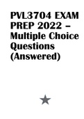 PVL3704 EXAM PREP 2022 – Multiple Choice Questions