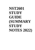 NST2601 STUDY GUIDE (SUMMARY STUDY NOTES 2022)