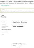 Week 4&colon; SBAR Focused Exam&colon; Cough Results &vert; Turned In NUR 3069C Health Assessment and Communication