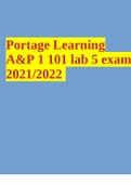 Portage Learning A&P 1 101 lab1 UPTO 8exam 