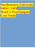 Northeastern University NRSG 3303 Week 5 Preeclampsia Case Study