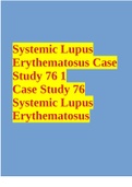 Systemic Lupus Erythematosus Case Study 76 1 Case Study 76 Systemic Lupus Erythematosus