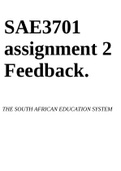 SAE3701 assignment 2 Feedback.
