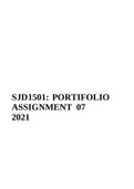 SJD1501: PORTIFOLIO ASSIGNMENT 07 2021