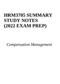 HRM3705 SUMMARY STUDY NOTES (2022 EXAM PREP)