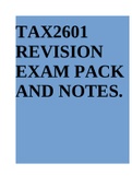 TAX2601 REVISION EXAM PACK AND NOTES.
