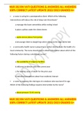 NUR 202 RN VATI QUESTIONS & ANSWERS ALL ANSWERS 100&percnt; CORRECT LATEST UPDATE 2022&sol;2023 GRADED A&plus;