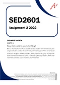 SED2601 Sociology Of Education Assignment 2 2022.