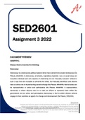 SED2601 Sociology Of Education Assignment 3 2022.