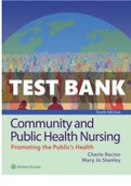 TEST BANK; COMMUNITY AND PUBLIC HEALTH NURSING 10TH EDITION Rector Cherie, CHERIE. RECTOR, Mary Jo Stanley