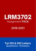 LRM3702 - Combined Tut201 & 202 Letters (2018-2021)
