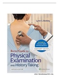 Bates&rsquo; Guide To Physical Examination and History Taking 13th Edition Bickley Test Bank