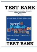PHIPPS' MEDICAL-SURGICAL NURSING- HEALTH AND ILLNESS PERSPECTIVES&comma; 8TH EDITION TEST BANK