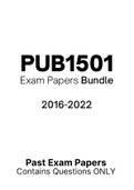 PUB1501 - Exam Prep. Questions (2016-2022)
