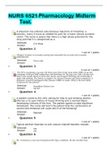 NURS 6521 Pharmacology Midterm Test&period;