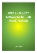 Unit 9: IT Project Management - Assignment 1 (Learning Aim A) (All Criteria's Met) - Btec level 3 IT