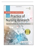 Burns and Grove's The Practice of Nursing Research: Appraisal, Synthesis, and Generation of Evidence 8TH EDITION TEST BANK