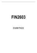 FIN2603 EXAM PACK 2022
