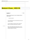 Module 6 exam- hesi vn with rationale &lpar;GRADED A&rpar;