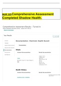  NUR 325 Comprehensive Assessment Completed Shadow Health.