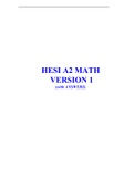 HESI A2 MATHS WITH SOLVED ANSWERS V1 (2022)