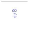 Exam (elaborations) HESI EXIT  V5-MDA 224 WITH ANS 2022