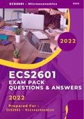 ECS2601 Past exam papers WITH solutions  - All you need!