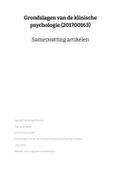Grondslagen van klinische psychologie | Samenvatting artikelen (2022)