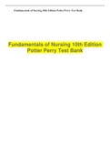 Fundamentals of Nursing 10th Edition Potter Perry Test Bank