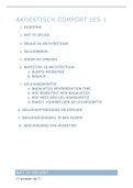 Samenvatting - Akoestisch comfort 