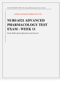 Exam &lpar;elaborations&rpar; WALDEN UNIVERSITY NURS 6521 Advanced Pharmacology Test Exam Week 11 Questions and Answers WALDEN UNIVERSITY NURS 6521 Advanced Pharmacology Test Exam Week 11 Questions and Answers